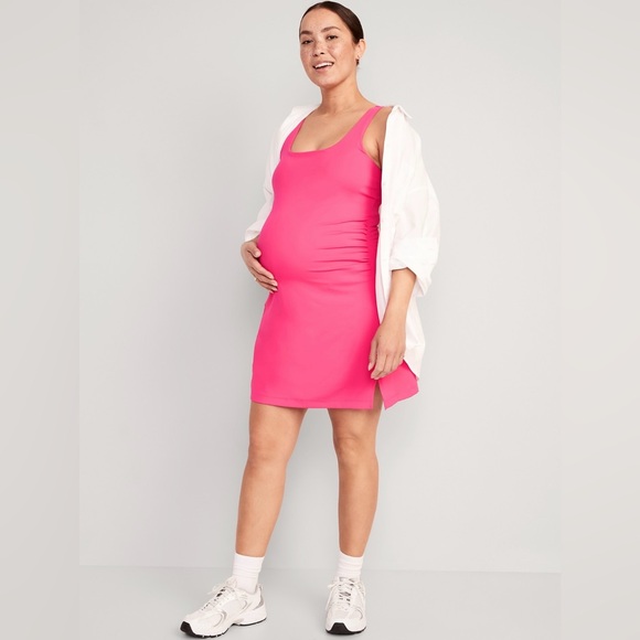 Old Navy Dresses & Skirts - Old Navy Maternity Sleeveless PowerSoft Mini Skort Dress Pink XL Activewear